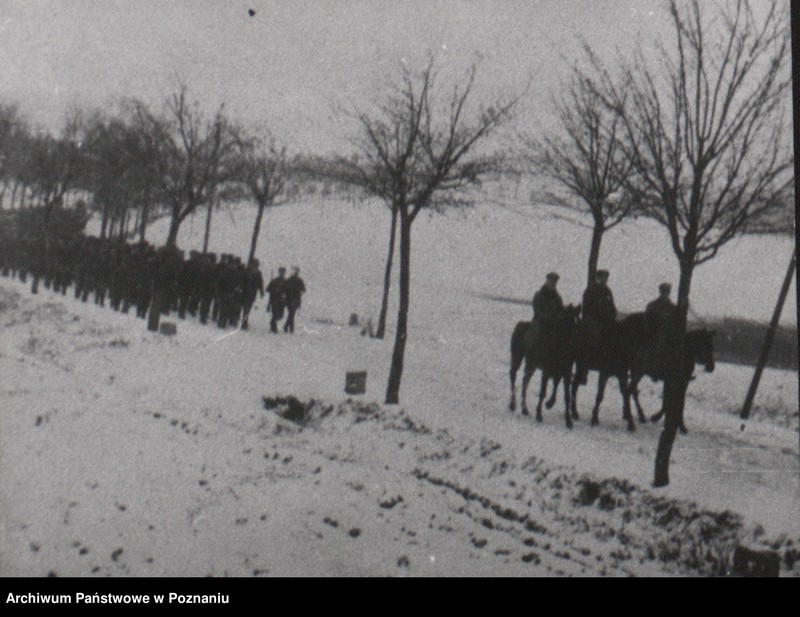 Obraz 3 z jednostki "Marsz oddziałów powstańczych z Biedruska - na czele kolumny kapitana Kopa."