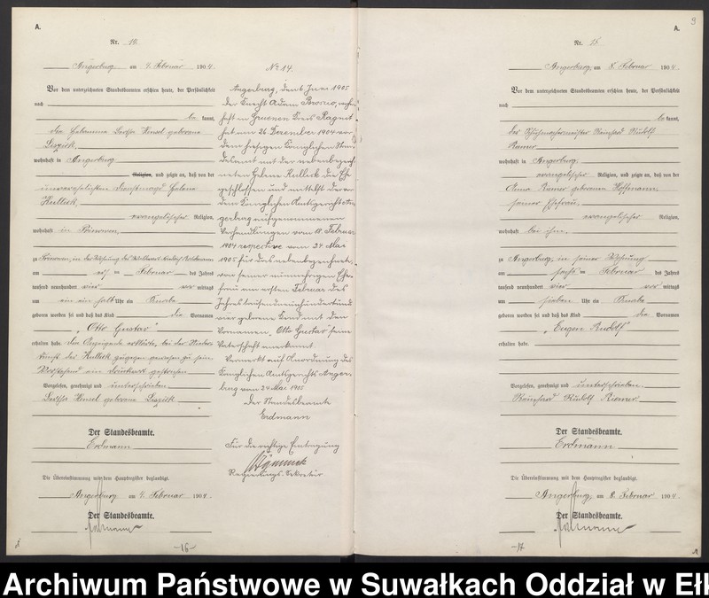 image.from.unit.number "Geburts-Neben-Register des Preussischen Standesamtes Angerburg Kreis Angerburg"