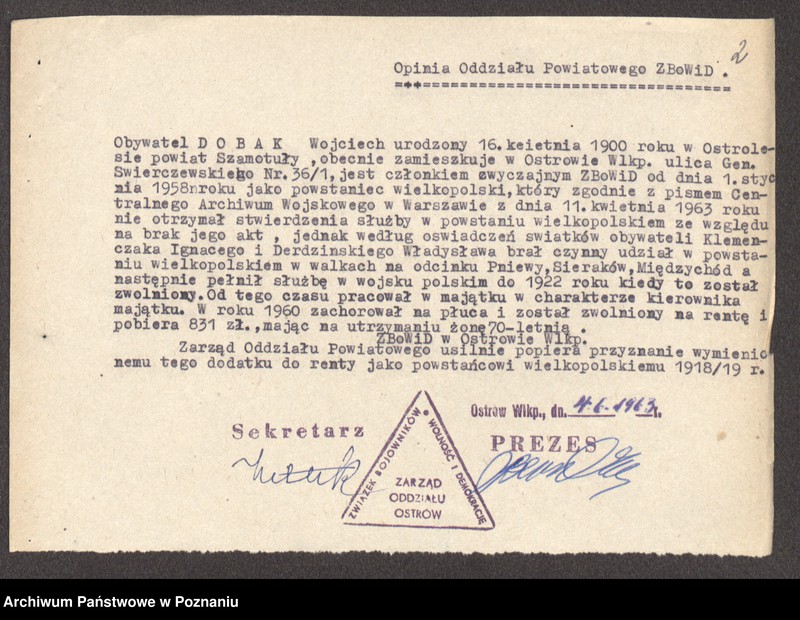 Obraz 19 z jednostki "Życiorysy powstańców wielkopolskich: D - tom ll /Dobak Wojciech - Dominiak Michał/."