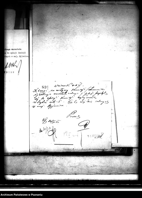 Obraz 20 z jednostki "Majątek Myjomice powiatu kępińskiego wyłączenie z art. 4,5 ustawy o przeprowadzeniu reformy rolnej"