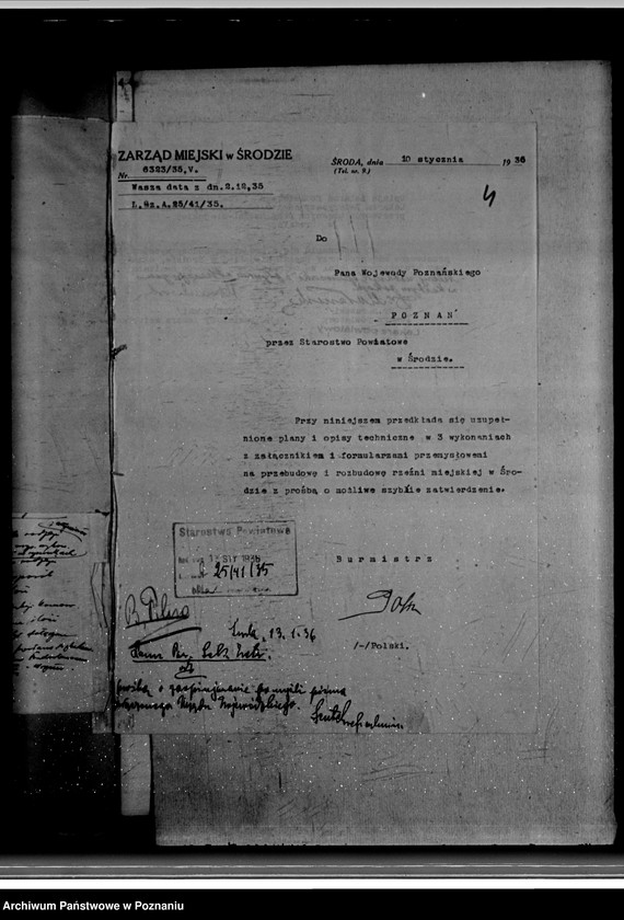 Obraz 8 z jednostki "Zatwierdzenie zakładu przemysłowego /rzeźni Miejskiej/ własność Zarządu Miejskiego w Środzie"