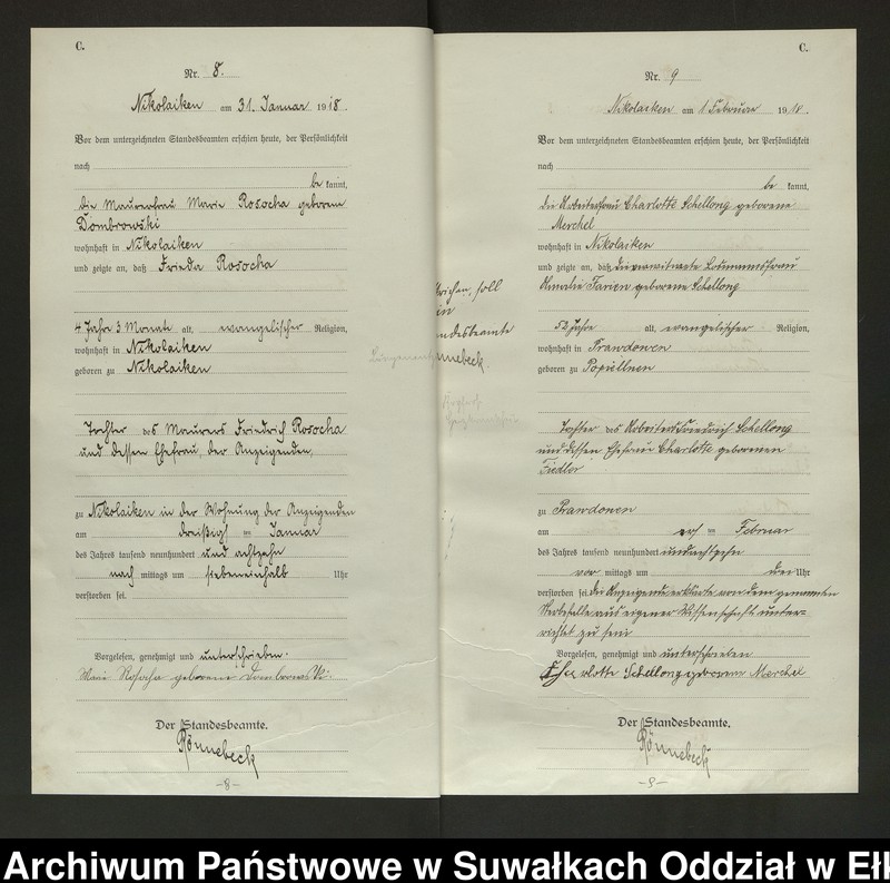 image.from.unit.number "Sterbe=Haupt=Register des Königlichen Preussischen Standes-Amtes Nikolaiken Kreis Sensburg"