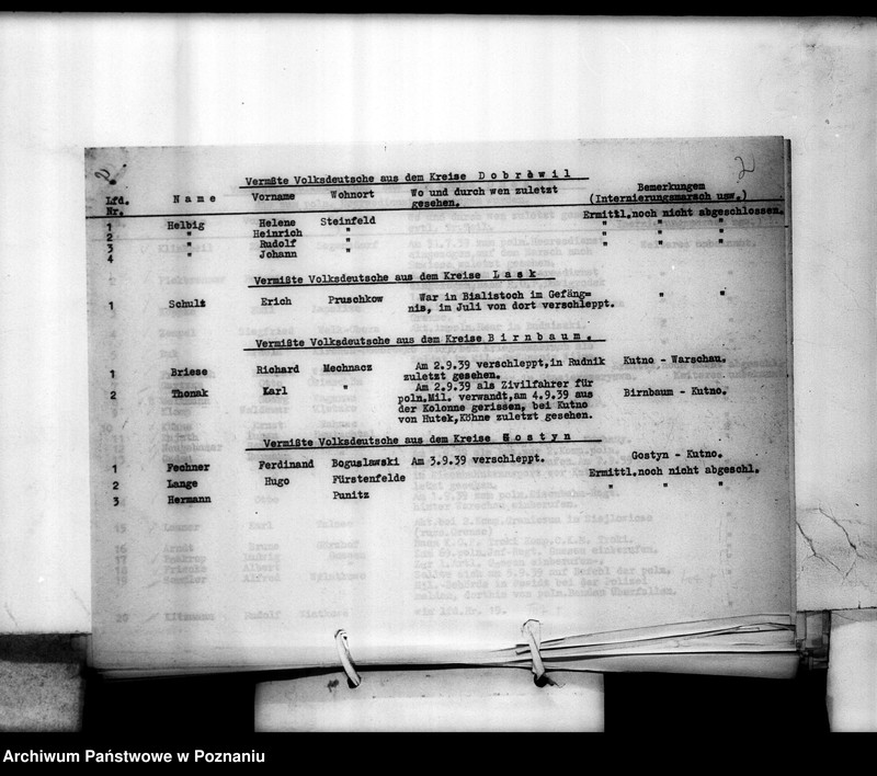 Obraz 6 z jednostki "Für die Ganselbstrerwaltung angefertigte Vermisstenlisten"