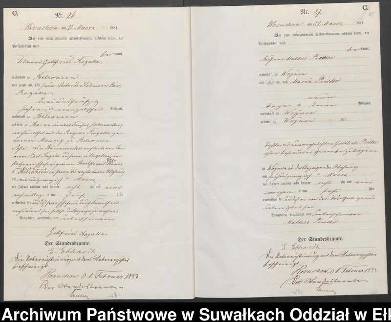 image.from.unit.number "Sterbe-Haupt-Register des Königlichen Preussischen Standes-Amtes Belzonzen Kreis Johannisburg"