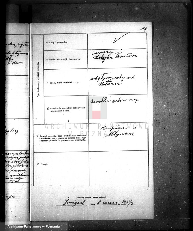 Obraz 16 z jednostki "Zatwierdzenie zakładu przemysłowego młyna Firmy Czyżowski w Śmiglu"