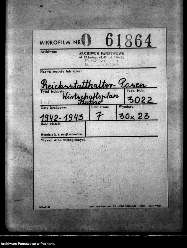 Obraz 1 z jednostki "Wirtschaftsplan Kutno"