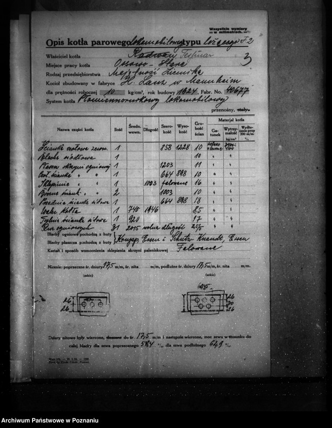 Obraz 7 z jednostki "Majętność Osowo Stare pow. obornicki, własność. Tessmer nr woj. kotła 3718"
