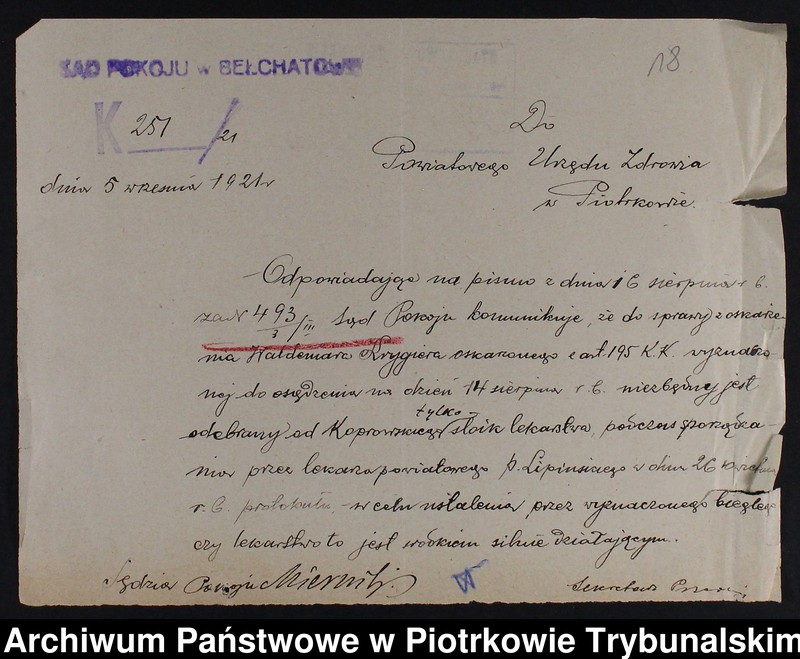 Obraz 20 z jednostki "[Nielegalne praktyki lekarskie i znachorstwo - korespondencja]"