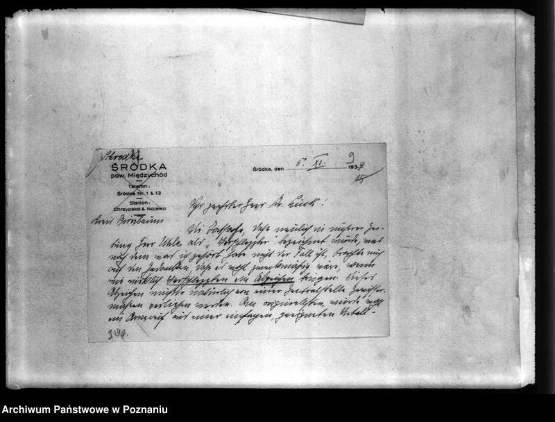 Obraz 13 z jednostki "Schriftwechsel Dr. Lück - Korespondencja z doktorem K. Lück, jako kierownik Genhäftstelle der Volkskentnhen"