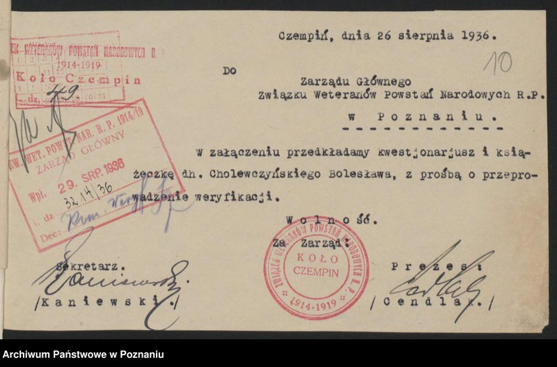 Obraz 12 z jednostki "Czempiń, powiat Kościan akta koła."