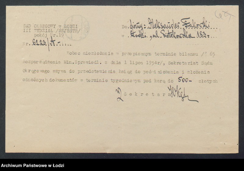 Obraz 8 z jednostki "Aleksander Frakowski – zakład tapicersko – handlowy"