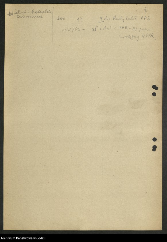 Obraz 9 z jednostki "Ankiety sprawozdawcze instruktora Komitetu Powiatowego Wieluń [z załącznikami]"