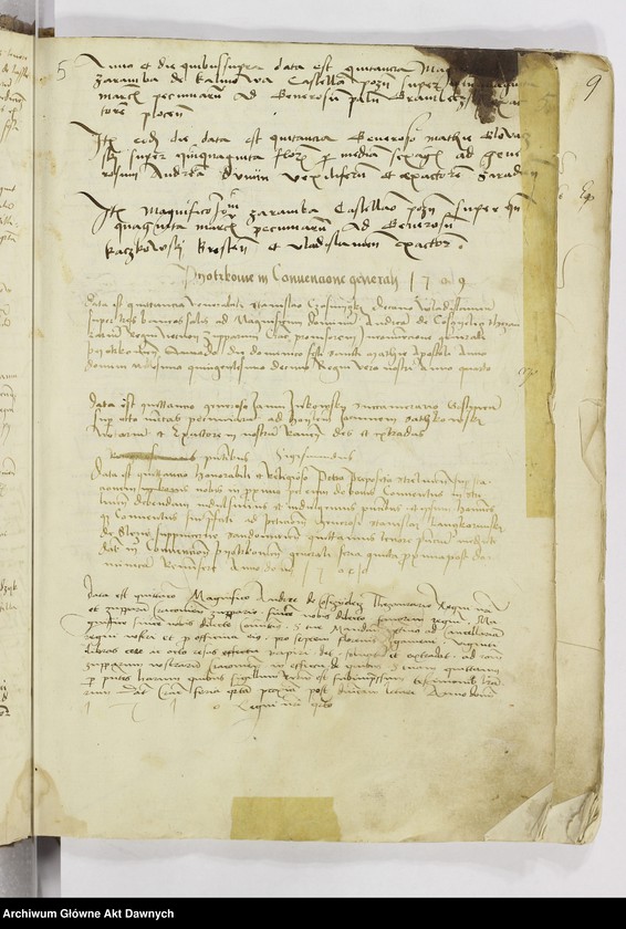 image.from.unit.number ""Regestrum cancellarie seu liber actorum per manus rev-di d-ni Johannis de Lasko - - cancellarii datorum - - "."