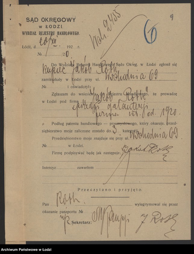 Obraz 11 z jednostki "Jakób Roth- sprzedaż galanteri"