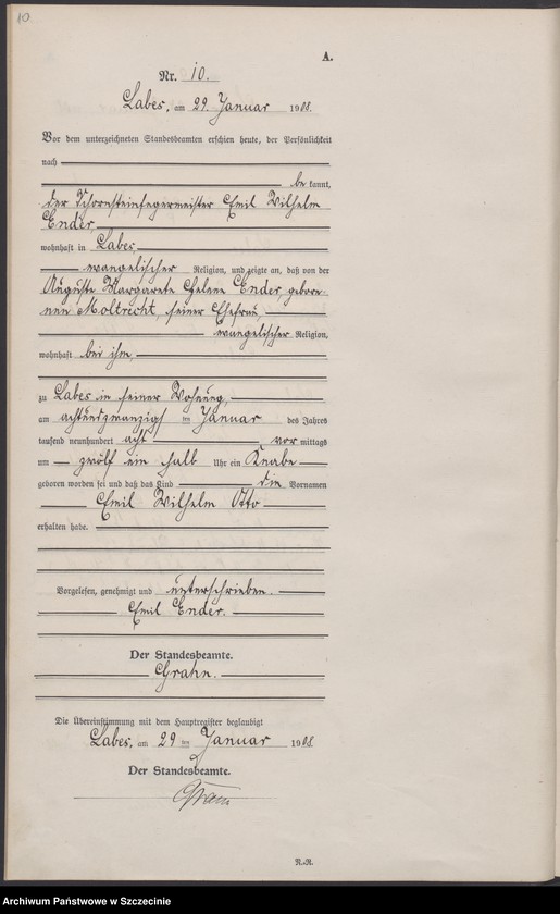 Obraz 13 z jednostki "Geburtsregister"