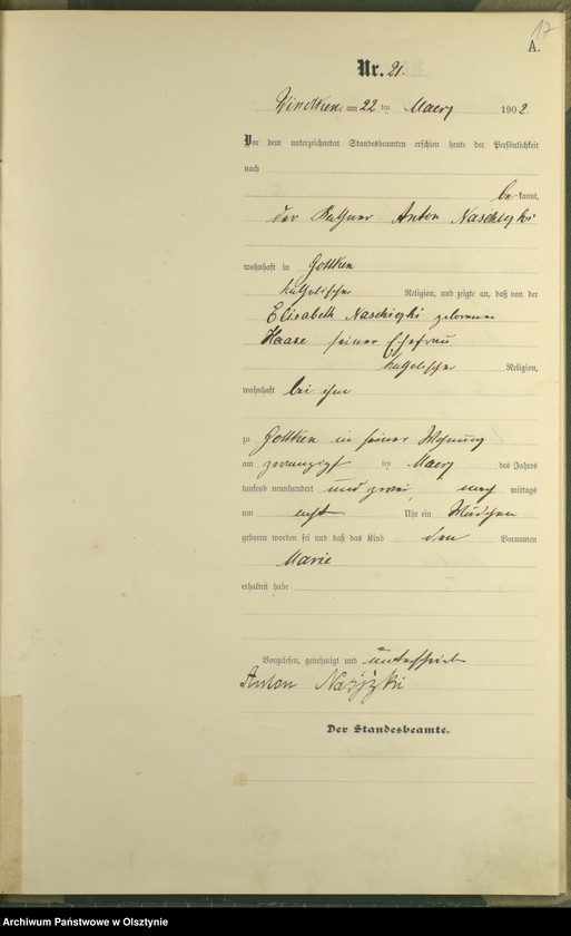 image.from.unit.number "Geburts-Haupt-Register Nr 5 - 84"