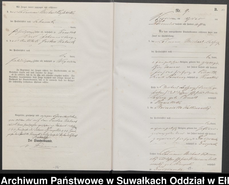 image.from.unit.number "Heiraths-Haupt-Register des Königlich Preussischen Standes-Amtes Guszianka Kreis Sensburg"