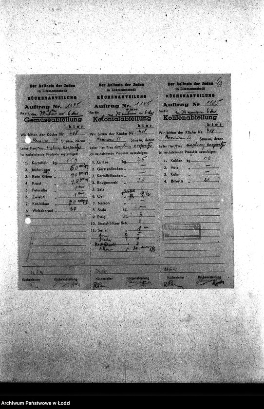 Obraz 9 z jednostki "[Kuchnia nr 408, ul. Brzezińska 53. Kuchnia nr 19, ul. Brzezińska 57a. Kuchnia nr 367, ul. Brzezińska 77. Działalność kuchni, personel, konsumenci, raporty, kontrole]"