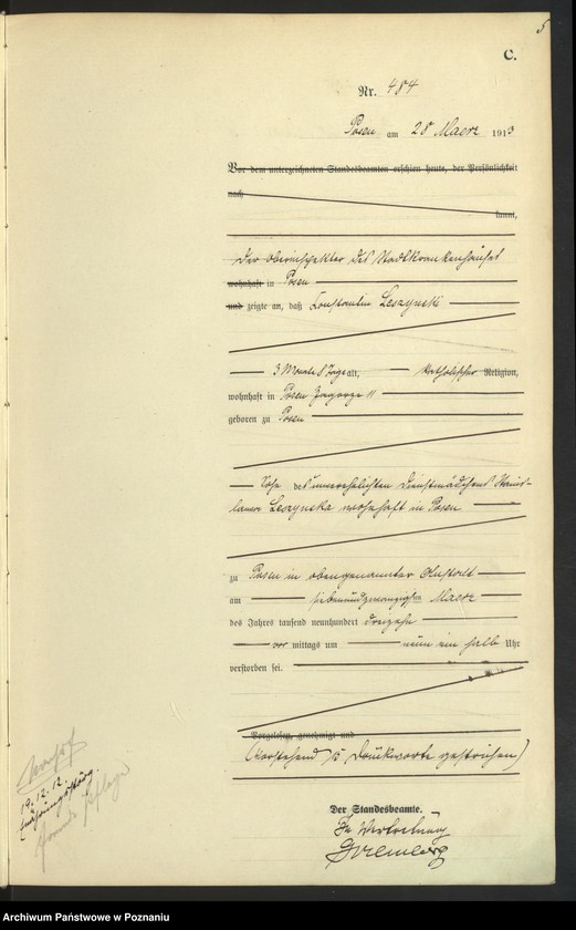 Obraz 7 z jednostki "Księga miejscowa zgonów tom II [Rejestr główny zgonów]"