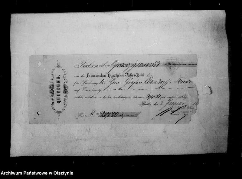 image.from.unit.number "/Akten betr. Geldgeschäfte der Lehndorff mit der Preuss. Hypotheken- Aktien- Bank, Berlin/"