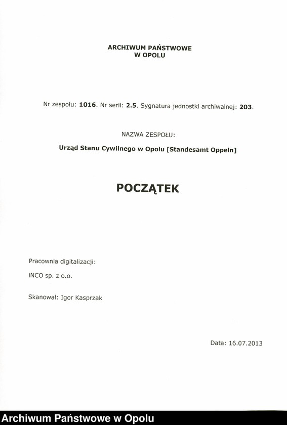 Obraz 1 z jednostki "Urząd stanu Cywilnego w Opolu 1910 Rejestr Zgonów Księga Miejscowa Nr 400 do 769"