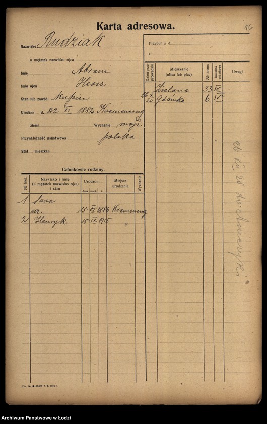 Obraz 18 z jednostki "[Spis ludności Łodzi] Rudolnik-Rupniewski"