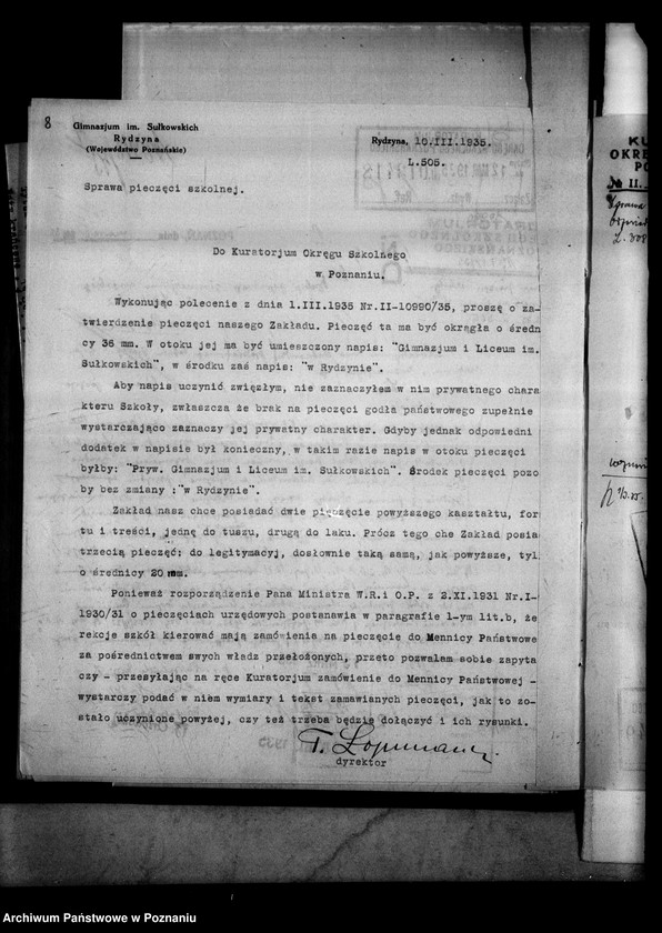 Obraz 11 z jednostki "Prywatne Gimnazjum imienia Sułkowskich- Rydzyna [sprawozdanie z egzaminu dojrzałości wraz z wykazem abiturientów]"