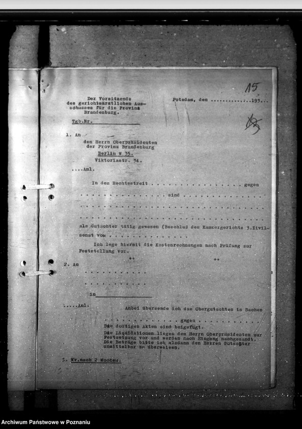 Obraz 20 z jednostki "Gerichtsärztlicher Ausschuss für Reichsgau Wartheland"