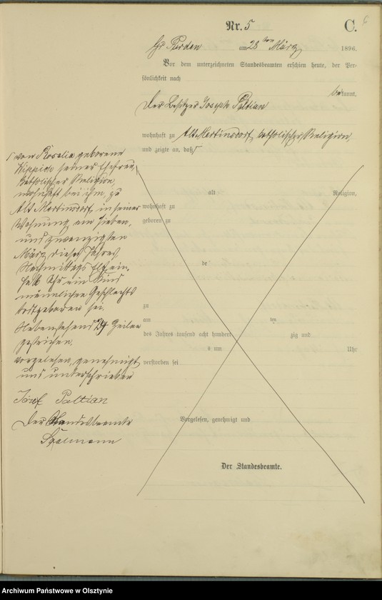 image.from.unit.number "Sterbe-Haupt-Register Nr 1 - 45"