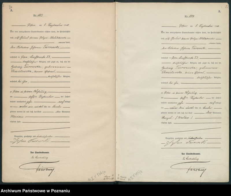 Obraz 14 z jednostki "Księga miejscowa urodzeń tom IV [Rejestr główny urodzeń]"