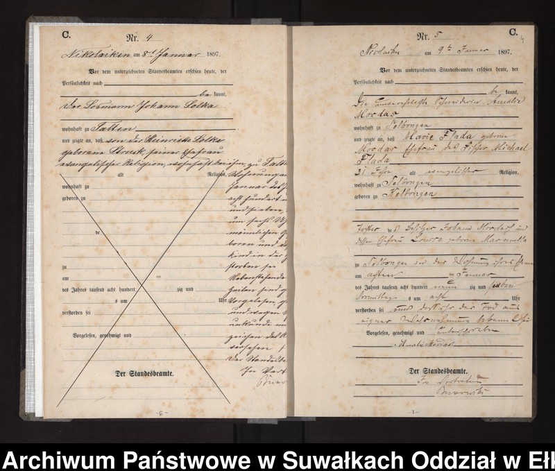 image.from.unit.number "Sterbe-Haupt-Register des Königlichen Preussischen Standes-Amtes Nikolaiken Kreis Sensburg"