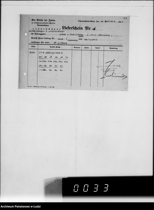 Obraz 15 z jednostki "Aufträge 1105 50.000 P.Einlegesohlen"