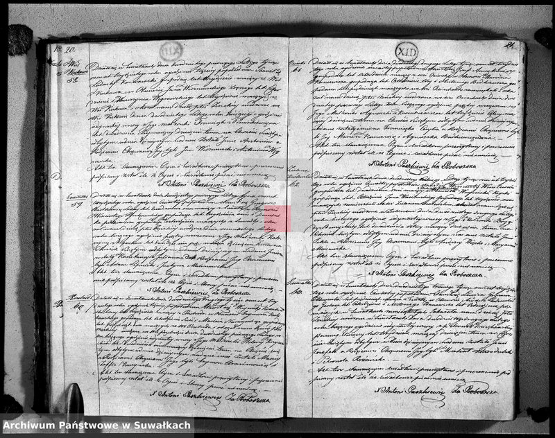 image.from.unit.number "Księga duplikat urodzonych, zaślubionych i zeszłych urzędnika stanu cywilnego, parafij suwalskiej roku 1830"