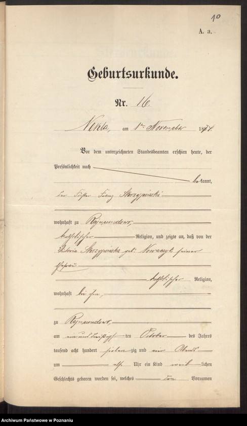 Obraz 12 z jednostki "Die von den Verlobten beigebrachten Urkunden zur Eheschliessung pro 1898"