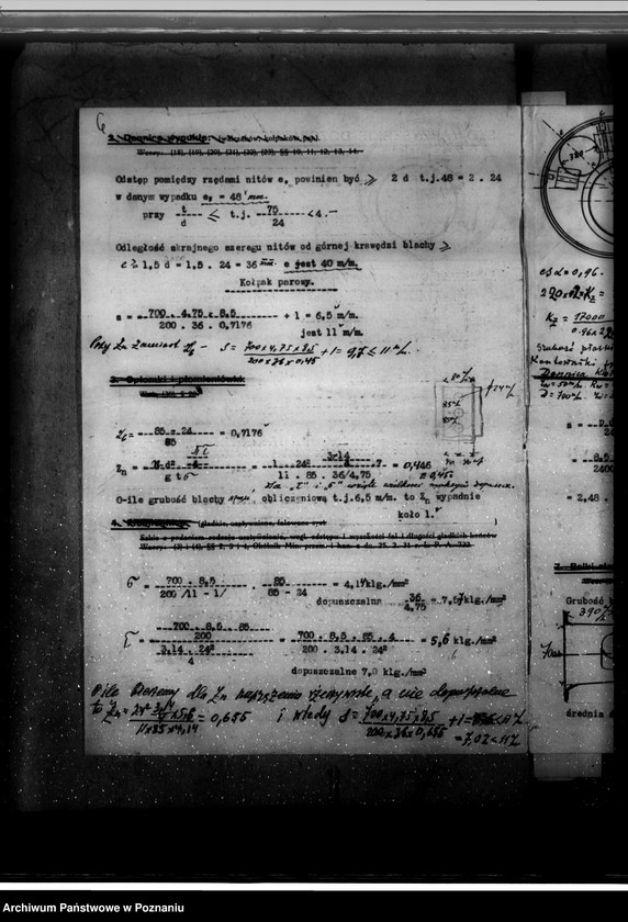 Obraz 9 z jednostki "Fabryka dywanów i chodników w Lubaszu pow. czarnkowski - St. Kluz nr fabryczny kotła 3102 nr woj. kotła 2952"