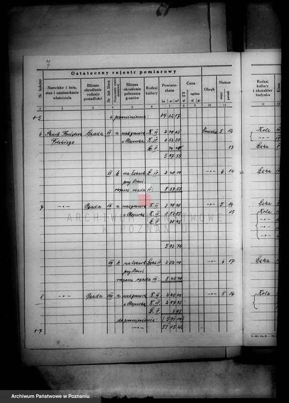 Obraz 12 z jednostki "Ostateczny rejestr pomiarowy i nowy kataster obrębu Śmielin i Kraczki powiatu wyrzyskiego majątek Samostrzel"