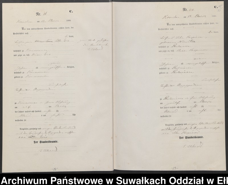image.from.unit.number "Sterbe-Haupt-Register des Königlich Preussischen Standes-Amtes Belzonzen Kreis Johannisburg"