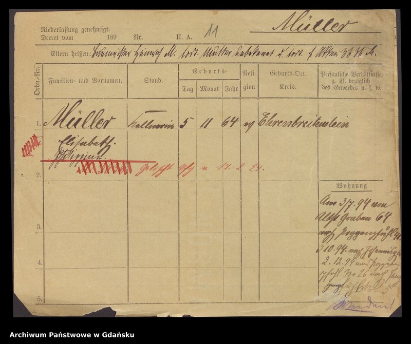 image.from.unit.number "Karty meldunkowe: Müller Edwin - Müller Gustav"