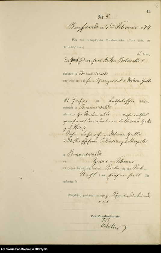 image.from.unit.number "Sterbe-Haupt-Register Nr 1 - 71"