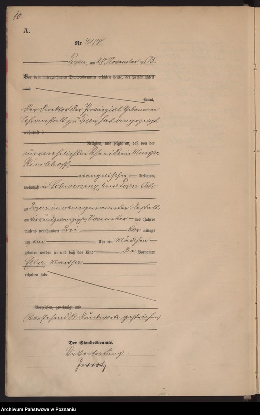 Obraz 13 z jednostki "Księga urodzeń tom VIII"