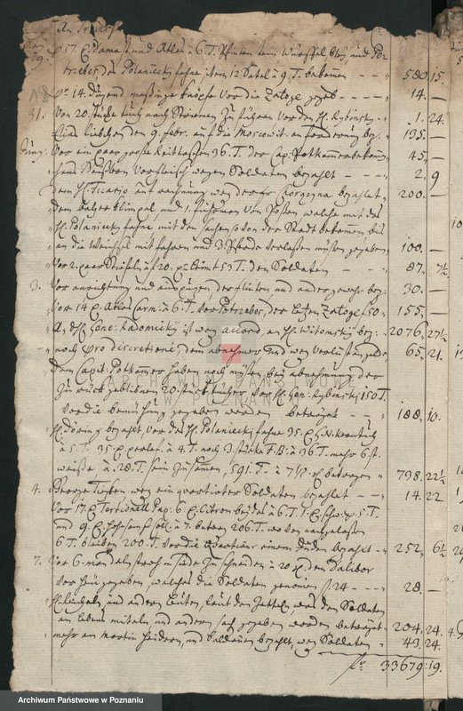 Obraz 20 z jednostki "Extract aus den Stadttrechnungen von extraordinären Expensen; język niemiecki"