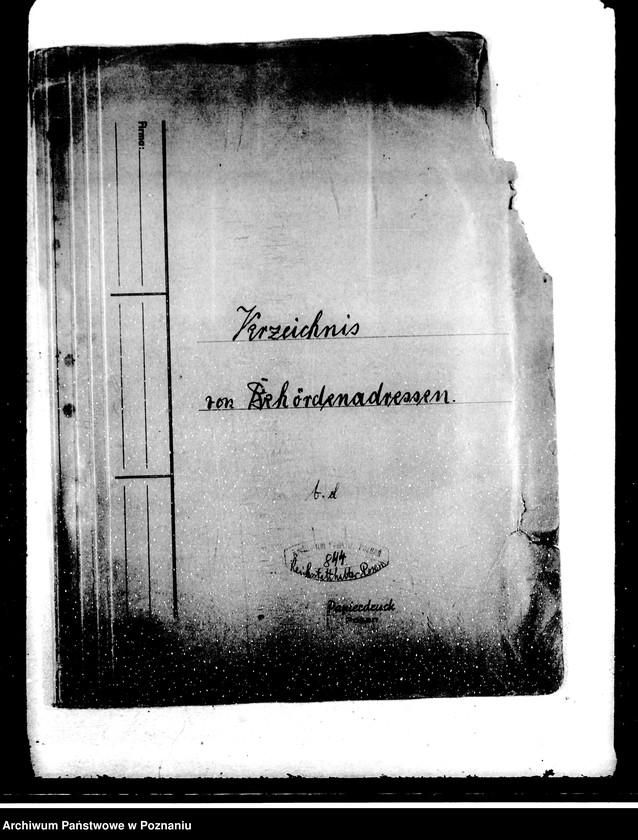 Obraz 4 z jednostki "Verzeichnis von Behördenadressen"