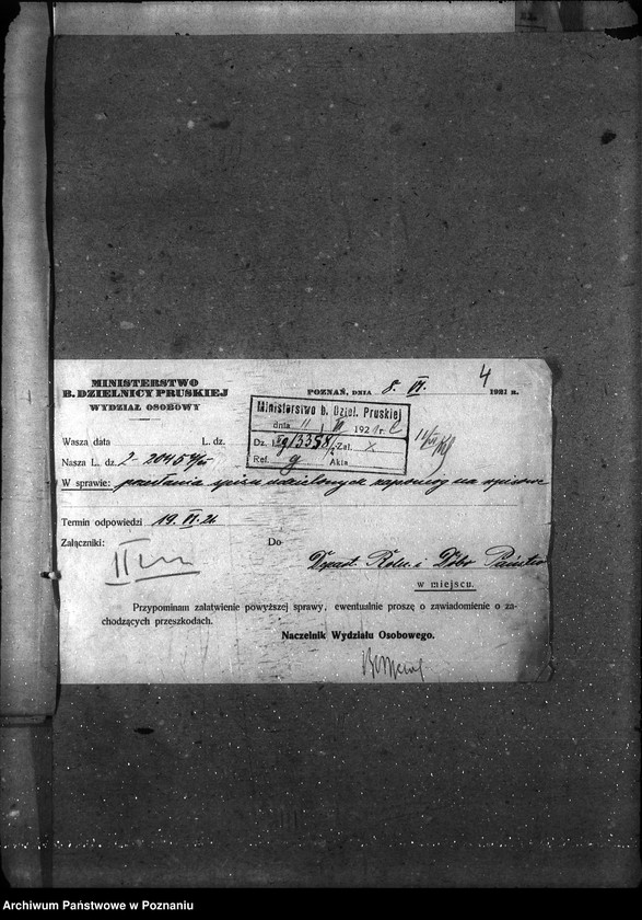 image.from.unit.number "Sprawy osobowe. Departament Rolnictwa i Dóbr Państwowych. Zapomogi szkolne"