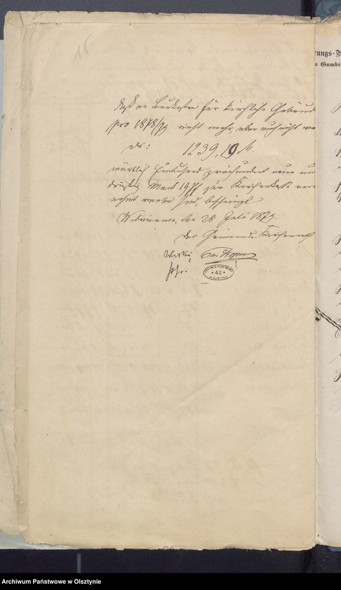 image.from.unit.number "Beläge zur Rechnung der Kirchenkassen zu Widminnen"