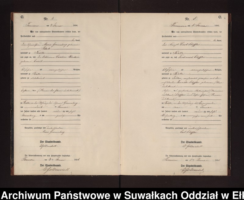 image.from.unit.number "Sterbe-Neben-Register des Preussischen Standes-Amtes Neuhoff Kreis Loetzen"