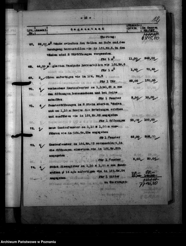 Obraz 16 z jednostki "Umbau. Polizeigefängnis Posen und Fort Radziwill"