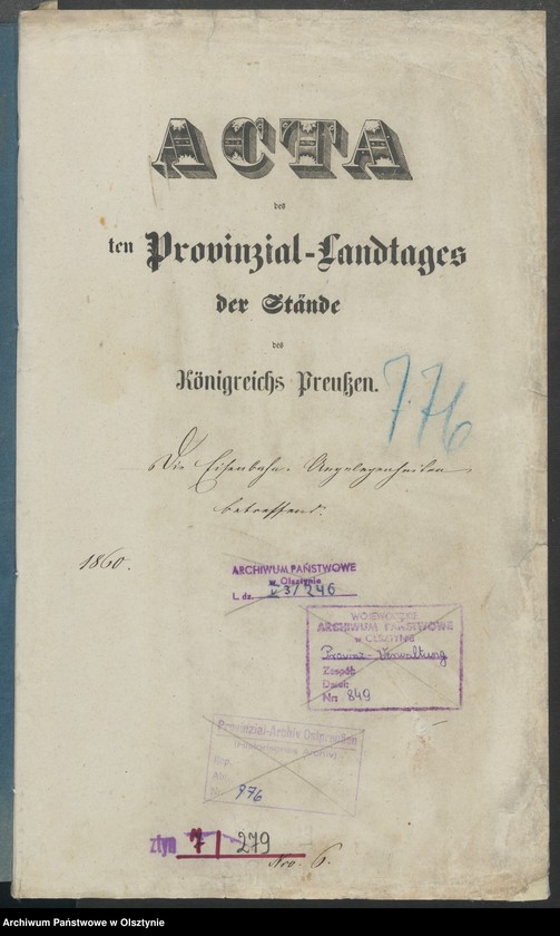 image.from.unit.number "Acta des 15ten Provinzial-Landtages der Stände des Königreichs Preußen. Die Eisenbahn-Angelegenheiten"