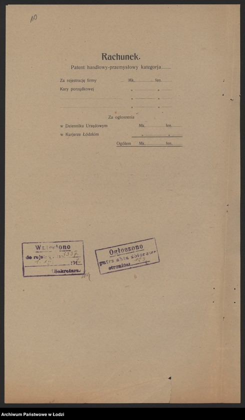 Obraz 12 z jednostki "Natan Krakowski i Berek Levitanus- farbiarnia i nawijanie nici"