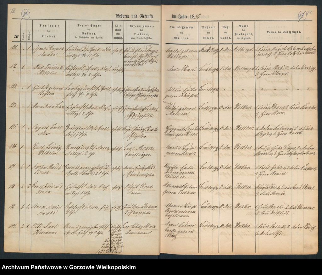 image.from.unit.number "Duplikate der Hauptkirche zu Landsberg an der Warthe (zawiera też księgę zgonów Konkordien Kirche z 1859 r.)"