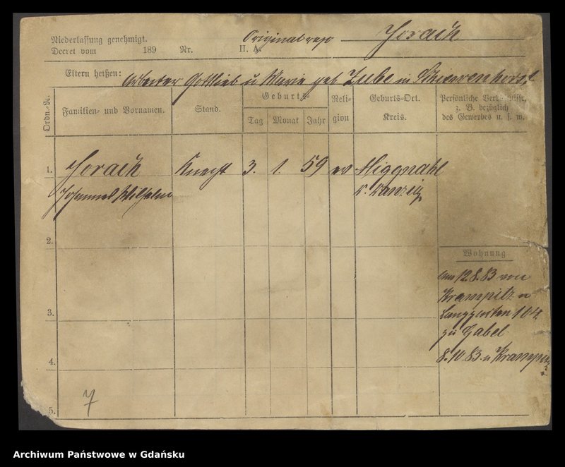 image.from.unit.number "Karty meldunkowe: Jorach - Jost Dorothea"